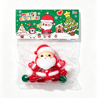 Jouet anti-stress souple en TPR pour Noël, à presser, pour soulager le stress et la décompression, Père Noël, Bonhomme de neige, Renne, Bonhomme en pain d'épices, cadeau pour filles et enfants
