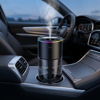 Diffuseur d'arômes intelligent pour voiture, 180 ml, rechargeable par USB, commande tactile, lumière RGB, purificateur d'air portable