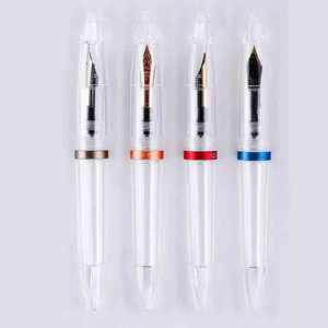 Pluma estilográfica <span class=keywords><strong>de</strong></span> tubo <span class=keywords><strong>de</strong></span> tinta grande, transparente, acrílica nueva, creativa, para maestro y oficina, con gotero - Product Image 4