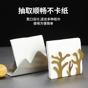 Gold Stainless Steel Napkin Holder Square Standing Dispenser For Restaurants Hotels - Product Image 5