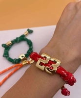 Pulsera Ajustable Tejida con Cuerda de Colores y Letra Personalizada, Regalo de San Valentín o Navidad para Mujer, Certificada por la CE