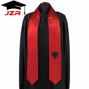 Bufanda de Graduación Unisex 100% Satén con Estampado Digital para Estudiantes de Estudios en el Extranjero con Elementos de Bandera Nacional - Product Image 6