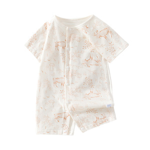 Body de Bebé de Manga Corta, Algodón Puro, Transpirable, con Espalda de Malla, Unisex, Ropa de Recién Nacido, para Verano - Product Image 5