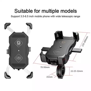 Supporto Impermeabile per Telefono <span class=keywords><strong>da</strong></span> <span class=keywords><strong>Moto</strong></span>/Scooter/E-Bike 12V-90V con Caricatore Wireless e USB - Product Image 4