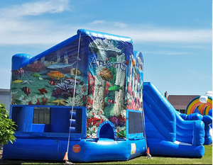 Combo Inflable Atlantis, Castillo Inflable con Tobogán Maravilla Submarina, Combo Castillo con Temática del Mundo Submarino - Product Image 1