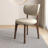 Chaise de salle à manger en bois massif style Wabi-Sabi avec coussin en cuir souple, design moderne pour la maison, les hôtels et les restaurants