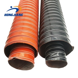 Red High Temperature-<strong>resistant</strong> Ventilation <strong>Hose</strong> Glass Fiber Reinforced 2-layer <strong>Silicone</strong> <strong>Rubber</strong> Hot Air Duct <strong>Hose</strong> - Product Image 5