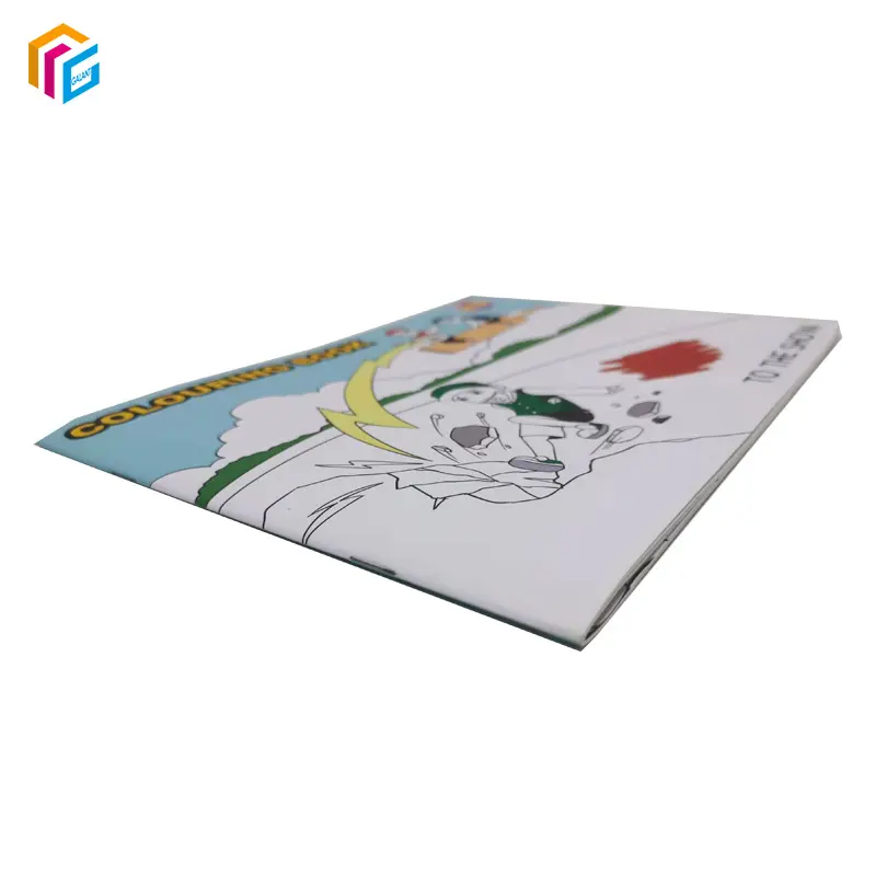 Custom Size Printing Zadel Steek Boek Offset Papier Professionele Afdrukken Goedkope Volwassen Kinderen Custom Kleurboek