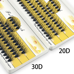 Pestañas de visón 20D/30D, extensiones de pestañas individuales de volumen <span class=keywords><strong>ruso</strong></span>, pestañas postizas naturales y suaves, caja de 60 paquetes para maquillaje - Product Image 1