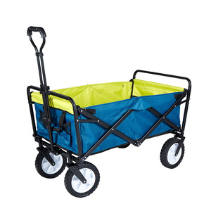 <b>Foldable</b> Outdoor Camping <b>Cart</b> 8-Inch Four-Wheel Adjustable Handle 80Kg Load Capacity Storage Use - Product Image 2