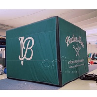 Cabine ouverte de simulateur de golf de jardin de cabine portative extérieure gonflable verte de simulateur de golf avec le logo fait sur commande