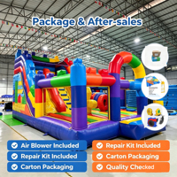 Château gonflable commercial combiné avec toboggan, mur d'escalade et zone de saut pour événements pour enfants et divertissements familiaux, norme CE