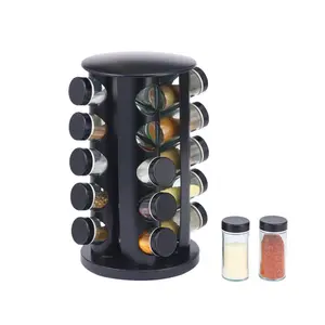 Home countertop spice organizer storage rack sale competitive price rotating kitchen spice jar rack free standing