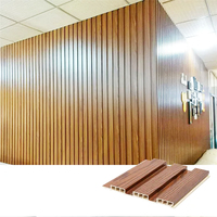 Panneaux Muraux Intérieurs Multicolores en WPC à Lamelles Plafond Panneau Mural Intérieur 3D PVC Nervuré Revêtement Lambris