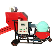 Mini-presse à balles et enrouleuse combinées pour ensilage, machine à fabriquer des balles rondes de paille et d'herbe pour l'élevage de bovins et ovins