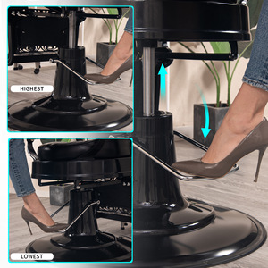 Hongzi Barber Chair Hydraulic Reclining Adjustable <b>Footrest</b> Commercial Salon Use - Product Image 3