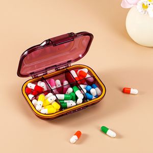 กล่องเก็บยาแบบกันความชื้น 6 ช่อง สำหรับขายส่งข้ามพรมแดน บรรจุภัณฑ์ย่อยแบบใหม่สำหรับการเดินทางหนึ่งสัปดาห์ ขนาดเล็ก รับทำโลโก้ตามสั่ง - Product Image 3