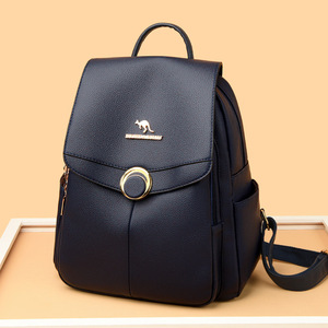 Mochila de Mujer en Cuero PU Suave, Color Sólido, Forro de Poliéster, Bolsa de Viaje Escolar, Capacidad de 20-35L, Estilo Moderno 2026 - Product Image 3
