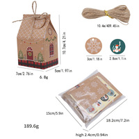 YZ Kraft Boîte-cadeau Calendrier de maison en pain d'épice, adapté à l'emballage de boîte de bonbons, boîte d'emballage de bougie comme ensemble de vacances complet