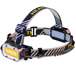 Linterna frontal Strong Wolf LED recargable de 2000 mAh con luz COB giratoria, carga tipo C y pantalla LCD - Product Image 4
