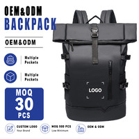 Sac à dos en tissu enduit 900D OEM ODM, imperméable, multi-poches, pour ordinateur portable, avec sangle de bagage OEM