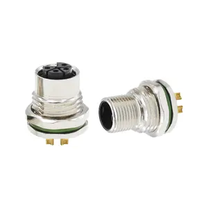 Connector Manufacturer Aviation Male Female Plug Socket M12 Circular Connector 5 Pin L Coded Plastic Welding Connector Cable