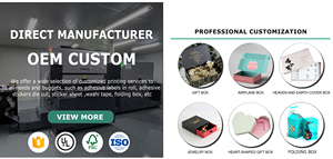 Biểu tượng tùy chỉnh bao bì sản phẩm hộp giấy có thể gập lại Hộp bao bì nhỏ với cửa sổ rõ ràng <span class=keywords><strong>PVC</strong></span> - Product Image 6