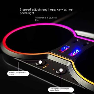Nueva perilla de fragancia de aire de concentrador USB de carga rápida para Tesla Model 3 Y portavasos de consola central de coche multipuerto con luz RGB - Product Image 4