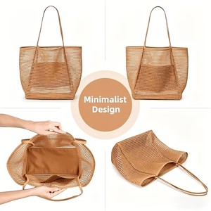 Bolsa de Playa y Piscina de Primera Calidad, 100% Algodón, con Diseño de Letras, Personalizable, Reutilizable y Ecológica, para Compras Diarias y Viajes - Product Image 4
