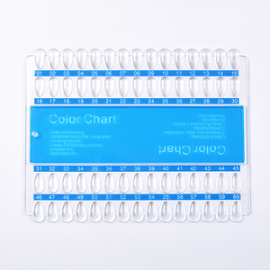 60 Tips Nail Polish Color Swatch Board Chart Display Salon Manicure Gel Polish Palette Practice Showing <b>Tool</b> Card Holder Set - Product Image 1