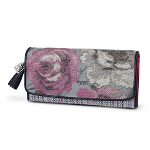 Rose embossed <b>ladies</b> <b>wallet</b> zipper clutch retro exquisite fashion long <b>wallet</b> coin purse - Product Image 1
