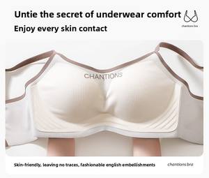 Sujetador deportivo Changxiang 2025 para mujer, ropa interior sin rastro, correas ajustadas, diseño de reunión, sin cables para copa de pecho pequeña - Product Image 4