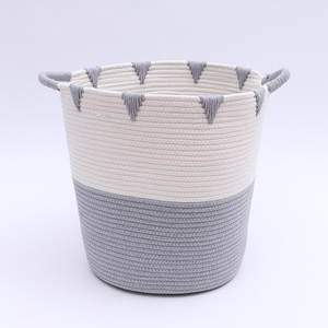 Extra grande tejido Bin <span class=keywords><strong>a</strong></span> casa decoración de cuerda de algodón cesta de almacenamiento suave niño organizar - Product Image 1