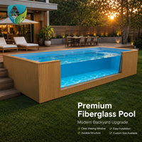 Piscina Contenedor Calefactada de 20 pies con Sistema de Filtración para Nadar en Invierno en el Patio Trasero
