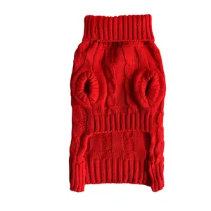 Christmas Knit Turtleneck Sweater-M Custom Logo Cheap Fashion Dog Clothes