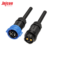 Connecteur circulaire industriel M25 2+1+3 broches 15A 5A IP67, ensemble mâle-femelle à verrouillage par poussée, câblable sur site pour servomoteur et robot