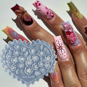 Moldes de Silicona para Uñas 3D, Diseños de Cristal Tallado, Plantillas de Gel para Uñas, Moldes de Flores para Decoración de Uñas 3D, Venta al Por Mayor - Product Image 2