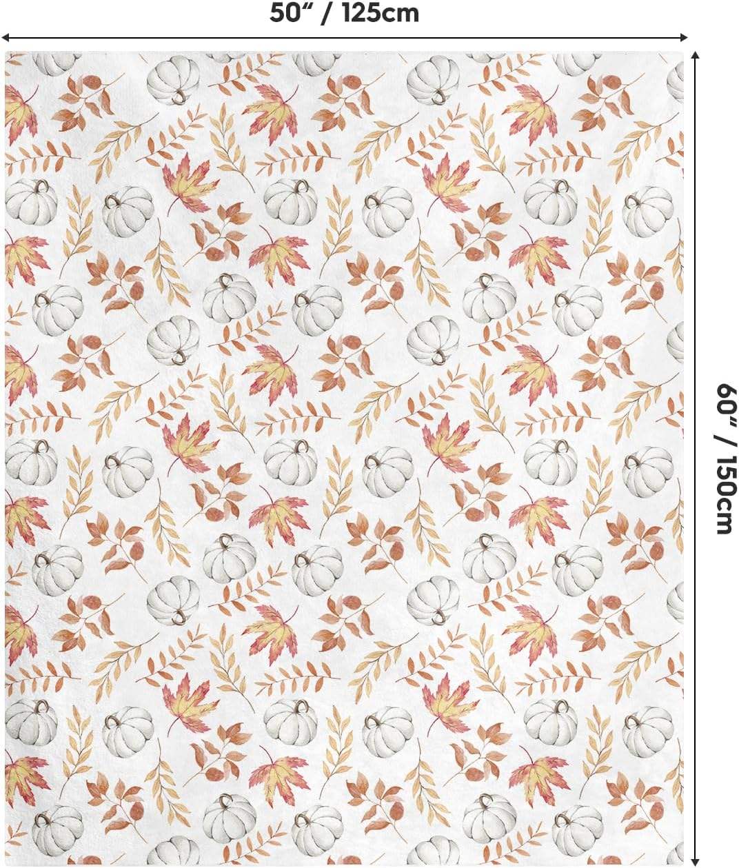 White Pumpkins Maple Leaves