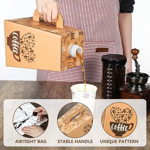 Distributeur de café jetable 96 oz, carafe isotherme portable en <span class=keywords><strong>carton</strong></span> avec poignée pour boissons chaudes et froides, idéal pour la restauration - Product Image 3