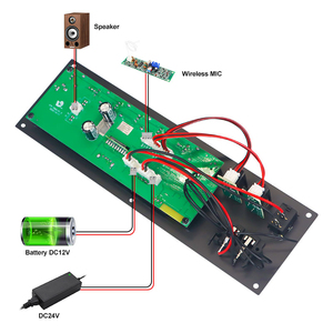 Vire ngoài trời di động <span class=keywords><strong>Bluetooth</strong></span> 12V/24V lithium pin kỹ thuật số Board khuếch đại công suất 70W Mono kênh thu Bộ khuếch đại - Product Image 6