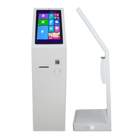 21.5 "support de sol banque d'hôpital auto-file d'attente Lcd écran tactile kiosque imprimante système de gestion de file d'attente distributeur de billets Machine