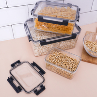 Boîte de conservation alimentaire en plastique transparent personnalisée pour la cuisine, boîte à lunch, bac de réfrigérateur