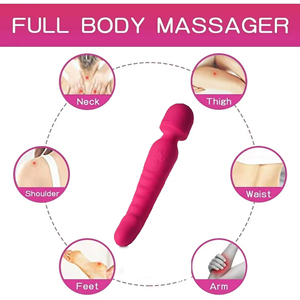 LOVE. Masajeador de Silicona de Doble Cabezal, Recargable por USB, Función Musical, Alivio para Espalda/Cuerpo, Diseño Plegable, Potentes Motores Dobles - Product Image 5