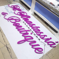 Enseignes de magasin d'entreprise logo acrylique 3d lettres de canal LED personnalisées enseignes rétroéclairées en métal magasin mur extérieur Publicité de salon