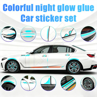 Protection universelle lumineuse pour poignée de porte et cuvette de voiture, anti-rayures, autocollant décoratif phosphorescent pour la nuit