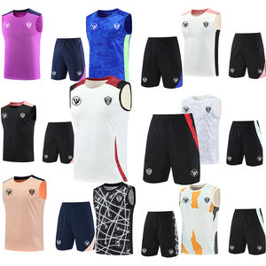 Voetbal trainingshesjes vesten hitteprint logo nummer op maat volwassenen kinderen voetbal training ademend op maat gemaakt voetbal - Product Image 4