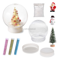 Jouet intéressant pour enfants, figurine de Noël personnalisée, miniature, kit de globe à neige en plastique vide à faire soi-même, boule de neige pour enfants, jouets éducatifs