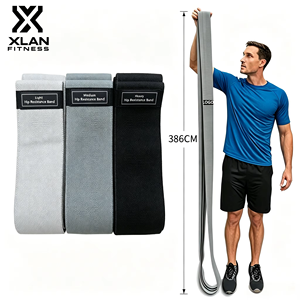 XLAN 76 inch lange, zware, duurzame weerstandsbanden van stof voor vrouwen en mannen, antislip, geschikt voor stretching, yoga en thuisfitness. - Product Image 1