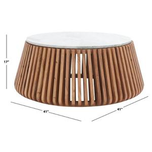 Mesa de centro de lujo, muebles de sala de estar para el hogar, mármol blanco, madera maciza, la mejor colección, venta al por mayor, precio a granel - Product Image 4