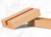 Support de présentation de cadre photo en acrylique pour table, base en bois, format A4/A5/A6, porte-menu en plastique pour la publicité, emballé en carton